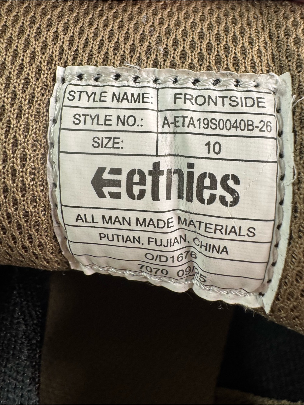 Etnies Frontside Black Gold Gum Skate Shoes Men's Size 10 NEW - Picture 9 of 9